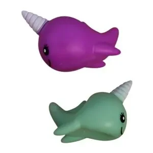Purple And Green Narwhal Bath Toys NWOT