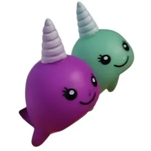 Purple and Green Narwhal Bath Toys NWOT