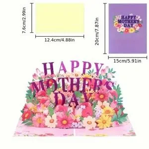 Purple And Pink Mother’s Day Pop-Up Card NEW
