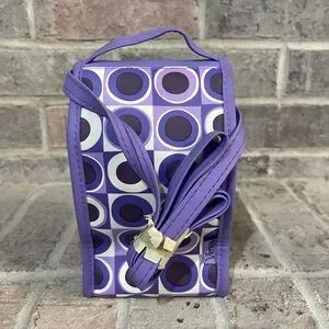 Purple Geometric Pouch
