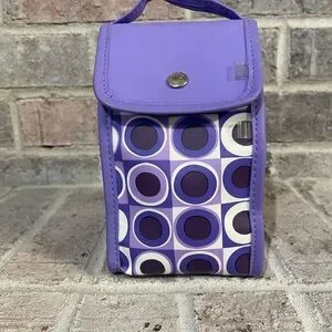 Purple Geometric Pouch