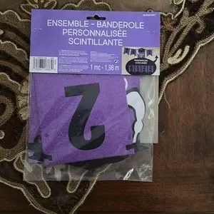 Purple Graduation Glitter Banner