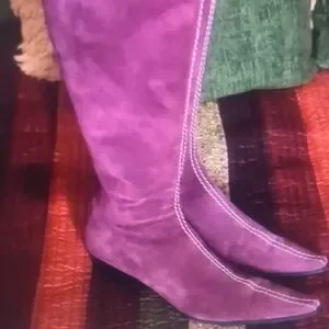 Purple Suede Women's Boots