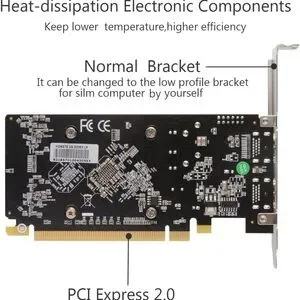 QTHREE Radeon HD 6570 Graphics Card Dual HDMI 1GB GDDR3 64-Bits