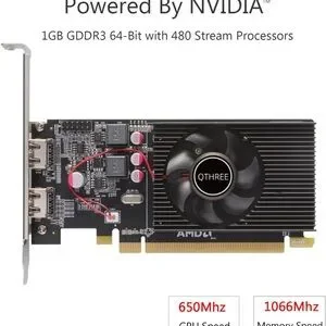 QTHREE Radeon HD 6570 Graphics Card Dual HDMI 1GB GDDR3 64-Bits