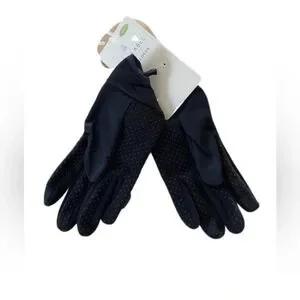 Quagga Green Label Black Gloves Sustainably Made Women’s NWT