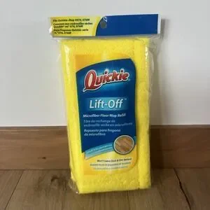 Quickie Lift-Off Microfiber Floor Mop Refill - For Hardwood & More New Sealed