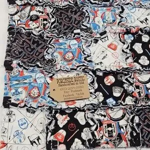 Quilted Pet Blanket Size 24" X 29" Space Themed