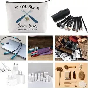 Quilting Gift Sewing Makeup Bag For Sewing Lover Cosmetic Bag With Zipper