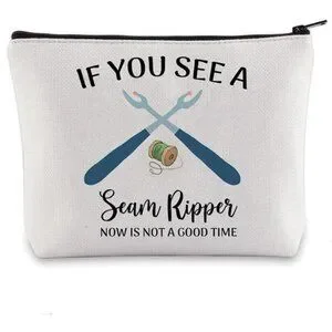 Quilting Gift Sewing Makeup Bag for Sewing Lover Cosmetic Bag with Zipper