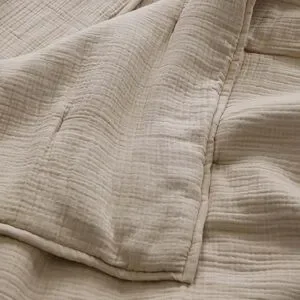 Quince Organic Airy Gauze Dream Quilt Dune King New Tan