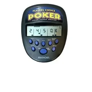 Radica PLAYERS CHOICE POKER Electronic Hand-Held Game 1997 Tested
