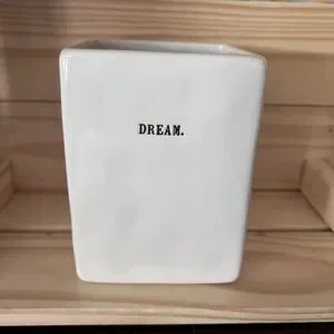 Rae Dunn Artisan Collection "DREAM" Caddy Vase White Ceramic Farmhouse Decor