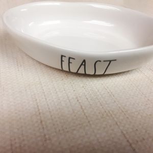 Rae Dunn Cat Dog White Pet Bowl Feast