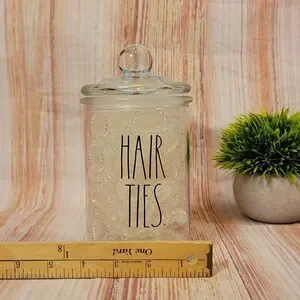 Rae Dunn Glass Hair Tie Holder