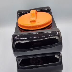 Rae Dunn Halloween TRICK FOR TREATS DOG bone shape treat jar