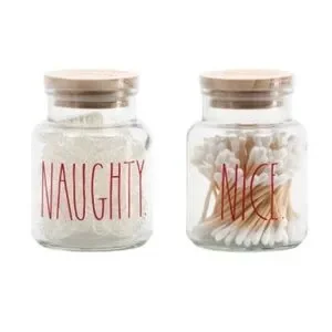 Rae Dunn “Naughty” & “Nice” Glass Jar Gift Set