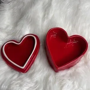 Rae Dunn Valentines Container LOVE Heart ❤️ Jewelry Box