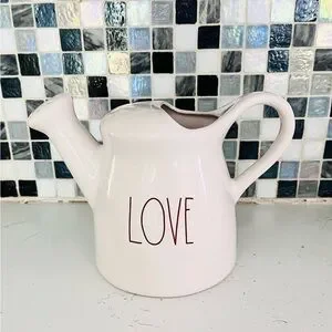 Rae Dunn White Ceramic ‘LOVE’ Watering Can