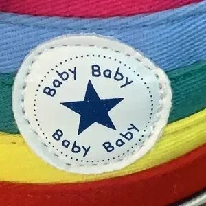 Rainbow Canvas Prewalker Baby Shoes Size 2