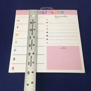 Rainbow Weekly Planner List Pad And Notebook Set