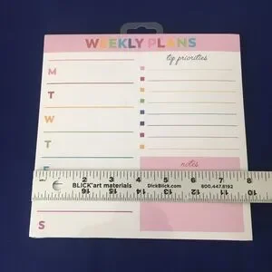 Rainbow Weekly Planner List Pad And Notebook Set