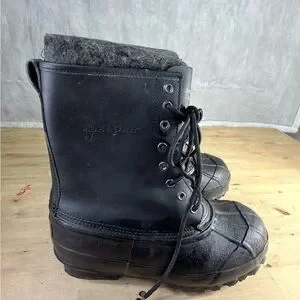 Rainfair Men’s Steel Shank Insulated Work Boots Black Size 8