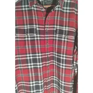 RALPH LAUREN POLO COUNTRY RED BUTTON DOWN PLAID FLANNEL SHIRT - XL