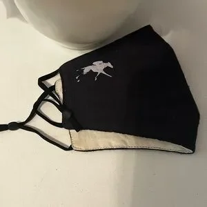 Ralph Lauren Polo Face Mask Navy Blue Unisex Logo Adjustable Straps Authentic