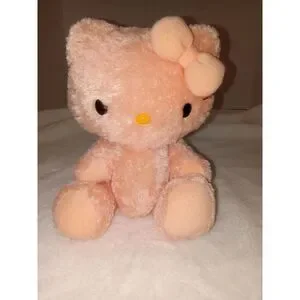 Rare 2004 Sanrio Hello Kitty Plush Peach Poseable 10 Inch