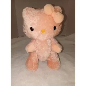 Rare 2004 Sanrio Hello Kitty Plush Peach Poseable 10 Inch