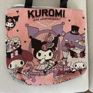 RARE hello kitty kuromi and friends tote woven double layered bags