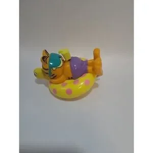 RARE Vintage 1981 Playmates GARFIELD Wacky Wind Up Figure Swim Tube Pool Relaxin