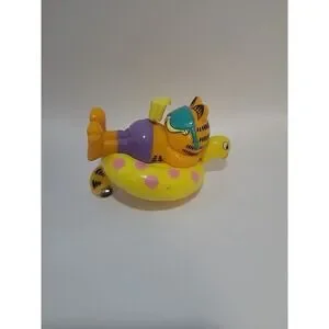 RARE Vintage 1981 Playmates GARFIELD Wacky Wind Up Figure Swim Tube Pool Relaxin