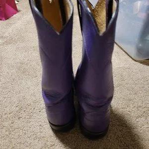 Rare Vintage Justin Roper Grape Boots Size With Fisher Belt Size 24