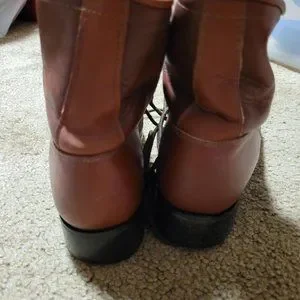 Rare Vintage Justin Roper Lace-ups Marron Size 3D