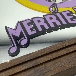 Rare Vintage Looney Tunes Mirror Elmer Fudd Merrie Melodies Warner Bros. Decor