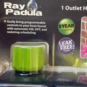 Ray Padula 1-Zone Programmable Sprinkler Timer For Yard Garden Hose Battery Op