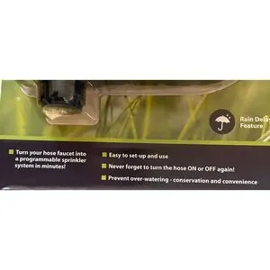 Ray Padula 1-Zone Programmable Sprinkler Timer For Yard Garden Hose Battery Op