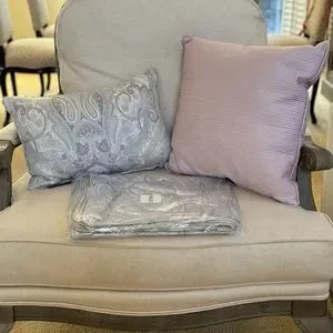 Raymond Waites 4 pc set Matching Purple Pillows & Shams