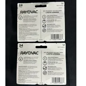 Rayovac Hearing Aid Batteries Size 10 Yellow-Two 24 Packs