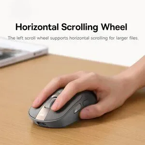 Rechargeable Wireless Bluetooth Mouse With OLED Display – Ergonomic Dual Mode