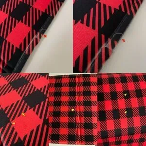 Red And Black Plaid Padded Large Table Runner