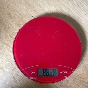Red Digital Kitchen Food Scale 11lbs Capacity