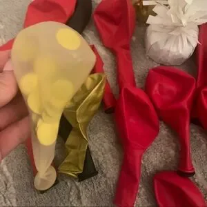 ⭐️ Red Gold Black White Balloon Party Decor Set