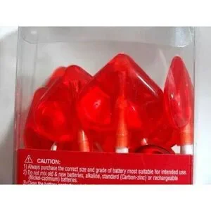 Red Heart-Shaped String Lights 10 LED 3-foot Battery Operated Valentine's Day