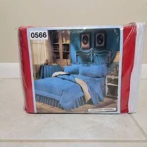 Red Satin Deep Pocket 4 Piece Sheet Set King