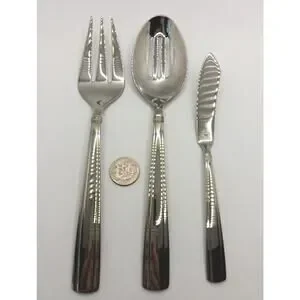 Reed & Barton Andover Pearl 3 Piece Server Hostess Set 18/10 Stainless Flatware