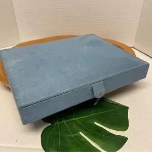Reed & Barton Faux Suede Travel Jewelry Organizer Box