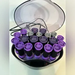 Remington KF 201 Velvet Hot Curlers Purple Grey No Clips 3 Sizes Tangle Free